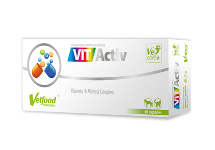 Vetfood VitActiv Vitamin & Mineral Complex 60 Tablets – Balanced Daily Supplement, Supports Vitality