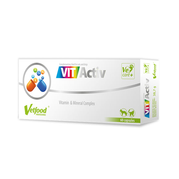 Vetfood VitActiv Vitamin & Mineral Complex 60 Tablets – Balanced Daily Supplement, Supports Vitality