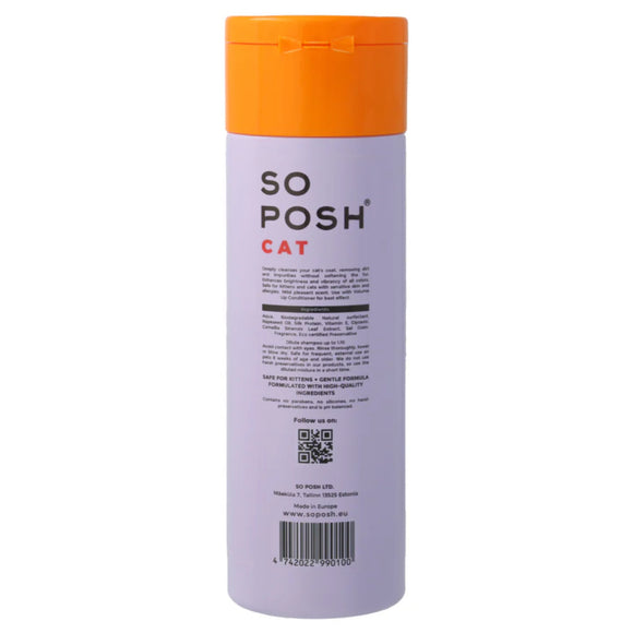 So Posh Volume Up Cat Shampoo 200ml – Concentrated Volumizing Formula, 1:10 Dilution Ratio