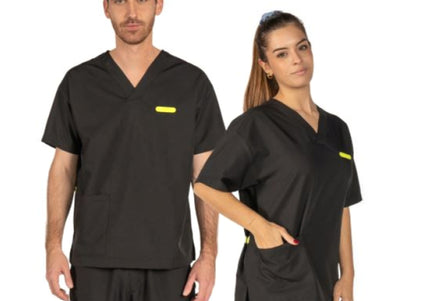 Artero Denver Grooming Smock Black – Unisex Sweatshirt with Velcro Waist, Size Small