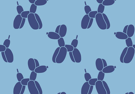 Artero Denver Grooming Smock Blue – Unisex Sweatshirt with Velcro Waist and Balloon Poodle Design, XS