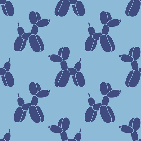 Artero Denver Grooming Smock Blue – Unisex Sweatshirt with Velcro Waist and Balloon Poodle Design, XS