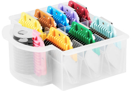 Heiniger W-Snap-on Set of Nine Wide Stainless Steel Clipper Combs