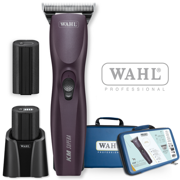Wahl KM Supera Horse Brushless Clipper – Cordless Grooming Tool with 2 Batteries and 10W Blade