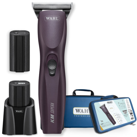 Wahl KM Supera Horse Brushless Clipper – Cordless Grooming Tool with 2 Batteries and 10W Blade