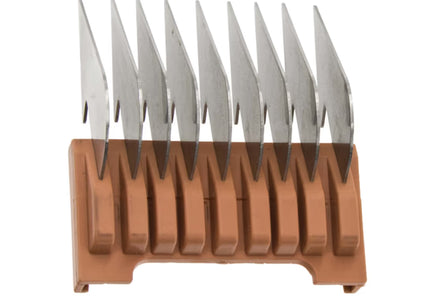 Wahl Slide-On Attachment Comb Set – Precision Guide Combs for Dedicated Blades, 8 Piece Collection