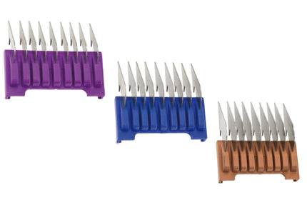 Wahl Slide-On Attachment Comb Set – Precision Guide Combs for Dedicated Blades, 8 Piece Collection