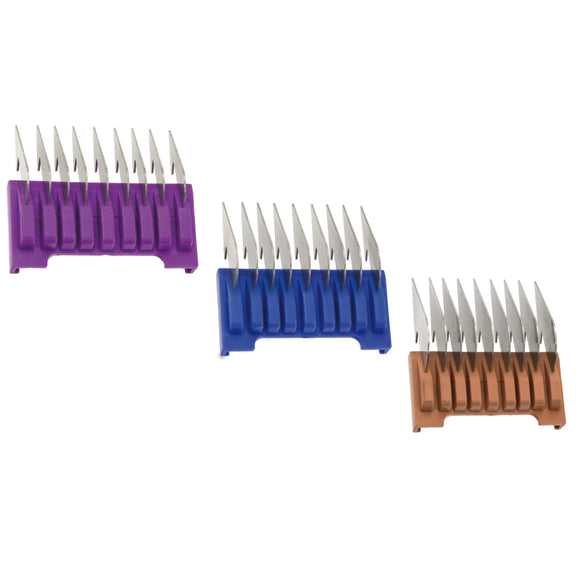 Wahl Slide-On Attachment Comb Set – Precision Guide Combs for Dedicated Blades, 8 Piece Collection