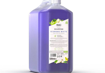 Wahl Diamond White Shampoo – Concentrated Brightening Formula for White and Light Coats, 5L