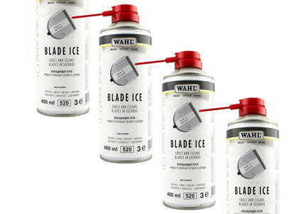 Wahl Blade Ice 4-in-1 Spray – Cooling, Cleaning, Oiling, and Protecting Blades, Set of 4