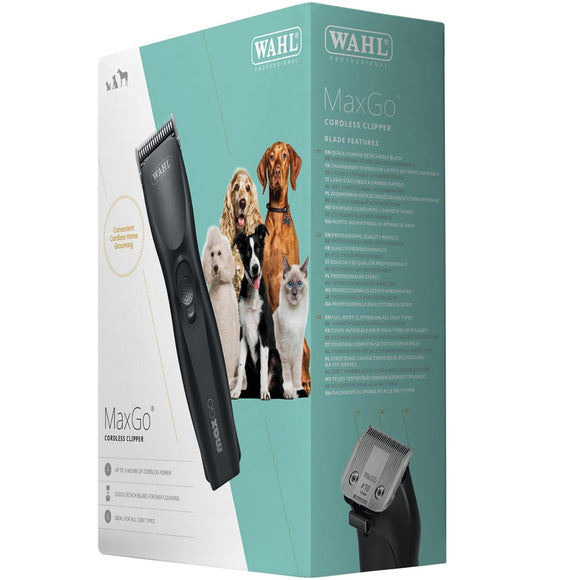 Wahl MaxGo Cordless Clipper – Brushless Motor, No. 10 Blade, Lightweight Professional Tool