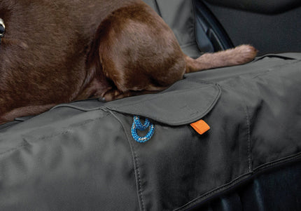 Kurgo Wander Bench Seat Cover Charcoal – Waterproof Durable Car Protector, Universal Fit Design