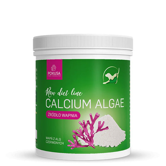 Pokusa Raw Diet Calcium Algae 450g – Natural Red Algae Calcium Powder, Supports Strong Bones and Teeth