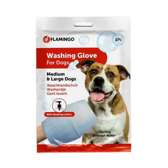 Flamingo Washing Glove – Balm-Soaked Glove, Waterless Cleaning, Small Size, Gentle Care