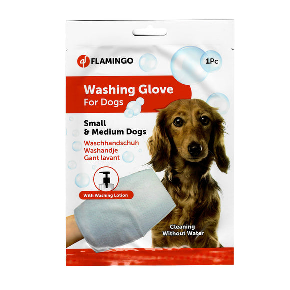 Flamingo Washing Glove – Balm-Soaked Glove, Waterless Cleaning, Small Size, Gentle Care