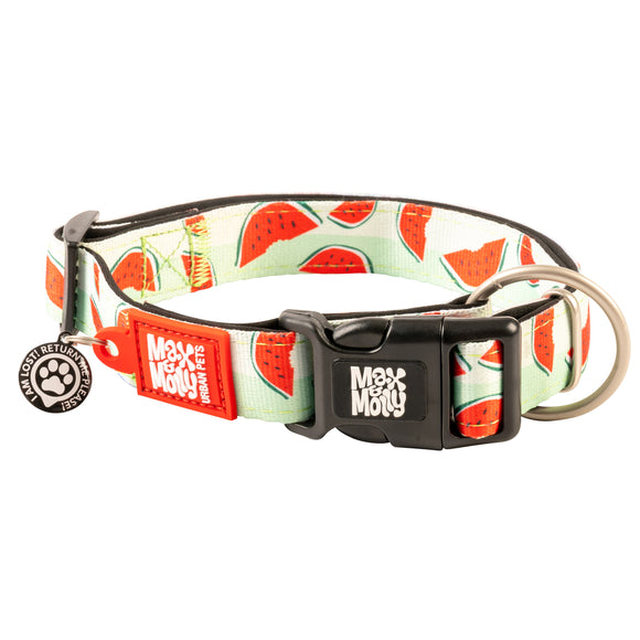 Max&Molly GOTCHA! Smart ID Watermelon Collar – Adjustable Durable Design with Integrated Tag, Small Size