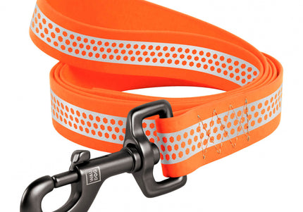 Waudog Waterproof Reflective Leash Gray XXL – Durable Extra-Large Lead with High Visibility