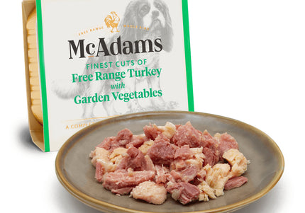 McAdams Free Range Turkey & Garden Vegetables Wet Food – Natural Grain-Free Recipe, 150g