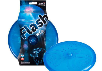 Flamingo LED Light Frisbee – Durable Glow-in-the-Dark Dog Toy for Night Play