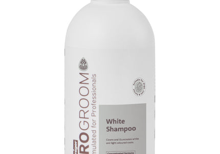 ProGroom White Shampoo 500ml – Concentrated Brightening Formula, Enhances White and Light Coats