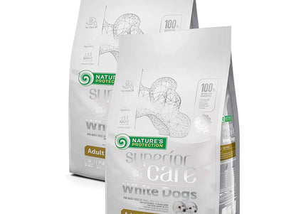 Nature’s Protection Superior Care White Dogs Adult Small Breeds Lamb – Hypoallergenic Dry Food, 2 x 10kg