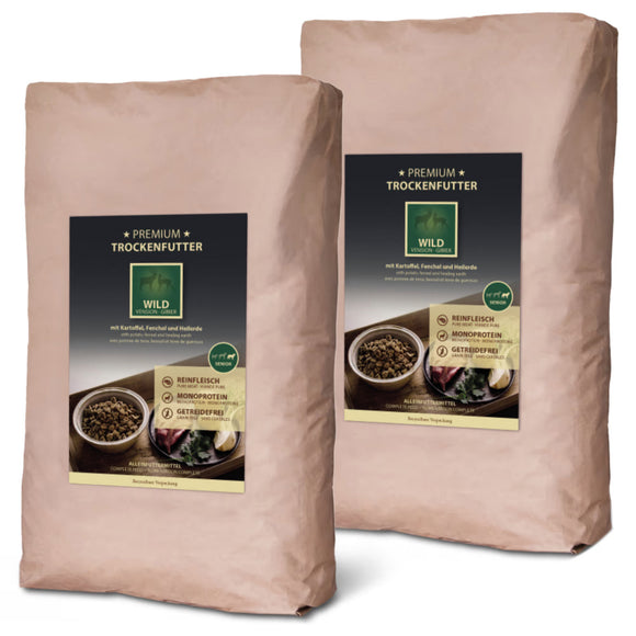 Escapure Premium Senior Wild Dog Food – Oven-Baked Game Recipe, High-Quality Nutrition, 2x12kg