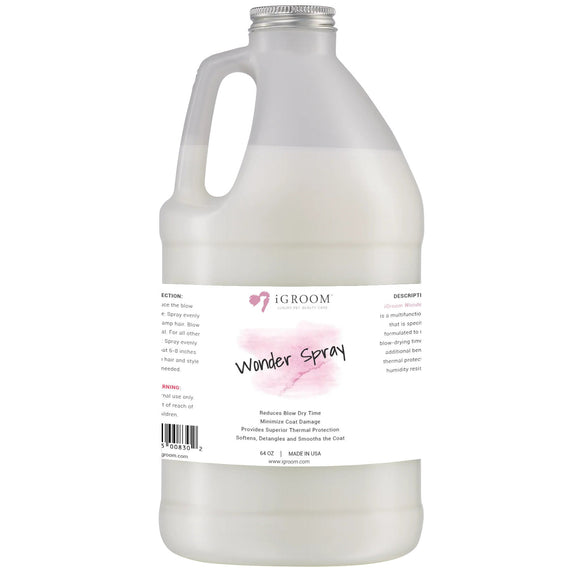 iGroom Wonder Spray Conditioner – Fast-Drying Formula with Heat Protection, 1.9L