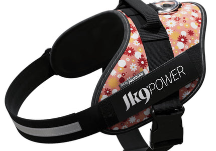 Julius-K9 IDC Powerharness Pink Flowers – Top Quality Floral Pattern Harness, Size 2