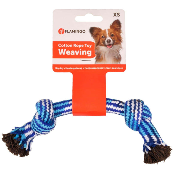 Flamingo Joe Rope 2 Knots – Extra Large Braided Cotton Dog Toy, Durable Design