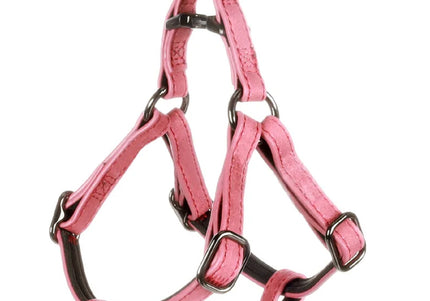 Flamingo Step&Go Deluxe Red Harness – Eco-Leather Step-In Design with Neoprene Lining, XS