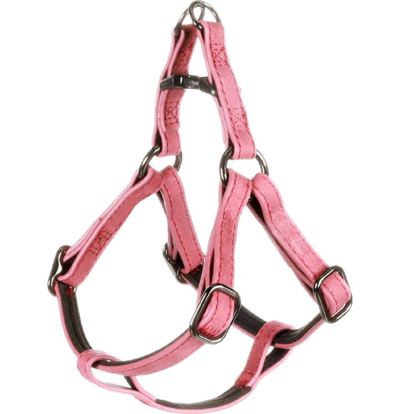 Flamingo Step&Go Deluxe Red Harness – Eco-Leather Step-In Design with Neoprene Lining, XS