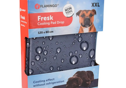 Flamingo Cooling Pad Drop Grey – Compact Gel-Infused Cooling Mat, Small Size, Lightweight Design