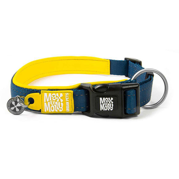 Max&Molly GOTCHA! Smart ID Matrix Yellow Collar – QR Locator, Medium, Durable Design