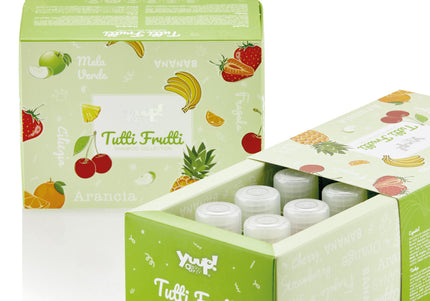 Yuup! Tutti Frutti Shampoo Collection – Assorted Fruity Scented Mini Bottles, 6 x 30ml Set