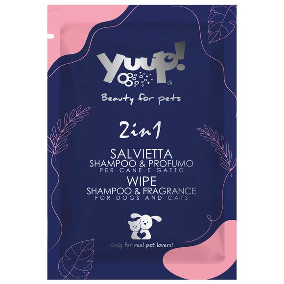 Yuup! Shampoo & Fragrance Wipes – Scented Fur Cleaning Wipe with Conditioning Formula, Single Pack