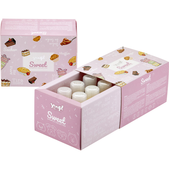 Yuup! Sweet Collection Shampoo Set – 6 Assorted Sweet Scents, 30ml Each, Gentle Cleansing
