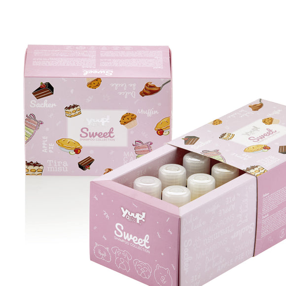 Yuup! Sweet Collection Shampoo Set – 6 Assorted Sweet Scents, 30ml Each, Gentle Cleansing