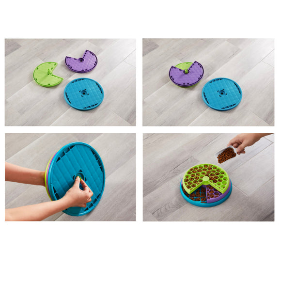 Nina Ottosson Lickin' Layers Puzzle Bowl – Interactive Slow Feeder with Educational Design, Level 2