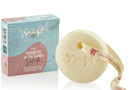 Yuup! Solid 2-in-1 Shampoo and Conditioner Bars – 8x80g Set with Retail Display Stand