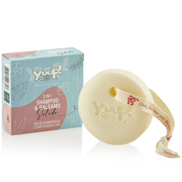 Yuup! Solid 2-in-1 Shampoo and Conditioner Bars – 8x80g Set with Retail Display Stand