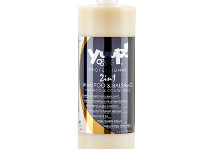 Yuup! 2in1 Shampoo and Conditioner – Concentrated 1L Formula, Cleanses and Softens Coats