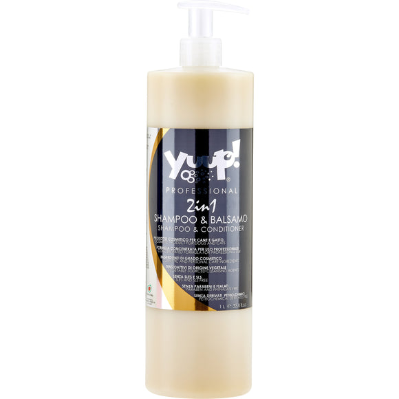 Yuup! 2in1 Shampoo and Conditioner – Concentrated 1L Formula, Cleanses and Softens Coats