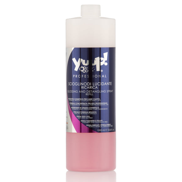 Yuup! Professional Glossing and Detangling Spray – Shine-Enhancing, Easy-Comb Formula, 1L