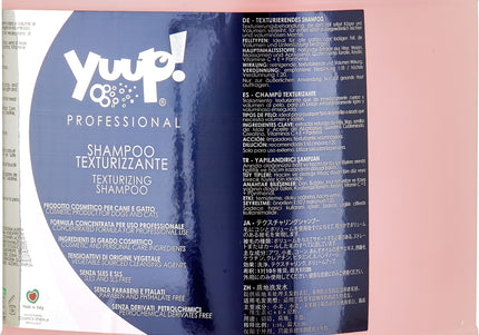 Yuup! Professional Texturizing Shampoo – Volumizing Coat Formula, Concentrate 1:20, 10L
