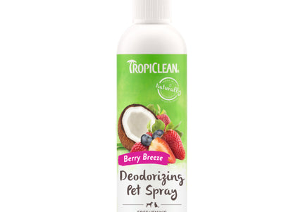 Tropiclean Berry Breeze Deodorizing Spray 236ml – Refreshing Coat Mist with Berry Scent