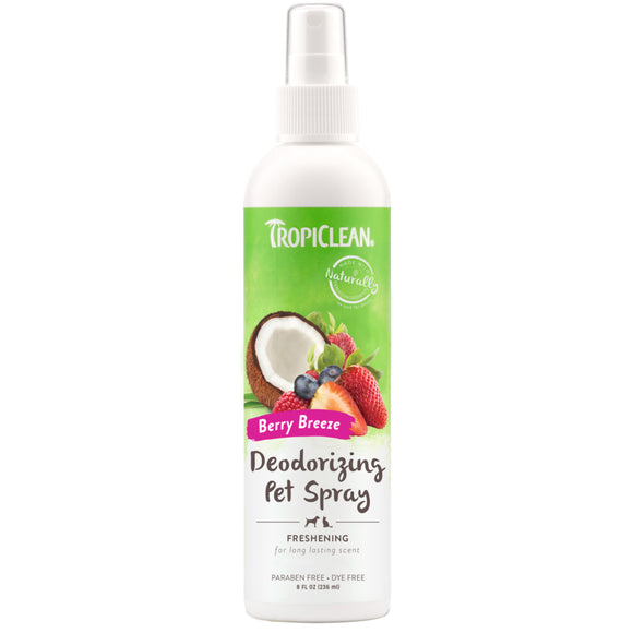 Tropiclean Berry Breeze Deodorizing Spray 236ml – Refreshing Coat Mist with Berry Scent