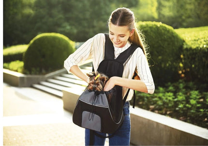 Record Backpack Carrier – Compact Pet Transport Bag, Lightweight Design, 4kg Capacity, 29x23x38cm