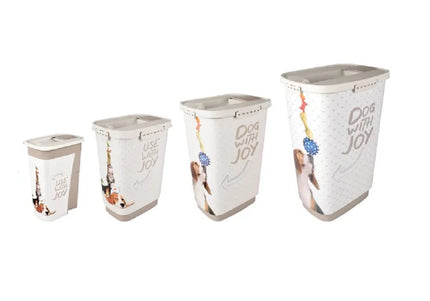 Flamingo June Food Barrel 43L – Large Dry Food Storage Container with Scoop Included