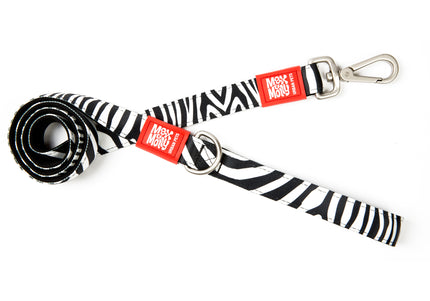 Max&Molly Short Leash Zebra – Colorful 120cm City Leash with Bold Zebra Pattern, Large Size