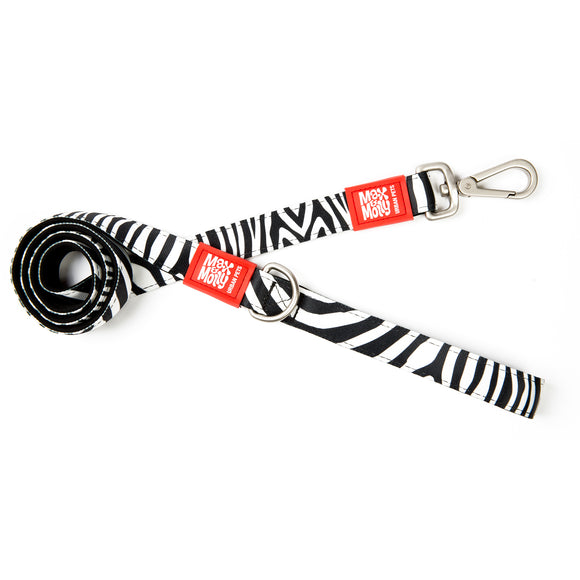 Max&Molly Short Leash Zebra – Colorful 120cm City Leash with Bold Zebra Pattern, Large Size